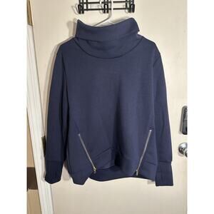 Addison Bay Tuckernuck Navy Blue Everyday Pullover Sweatshirt SZ L